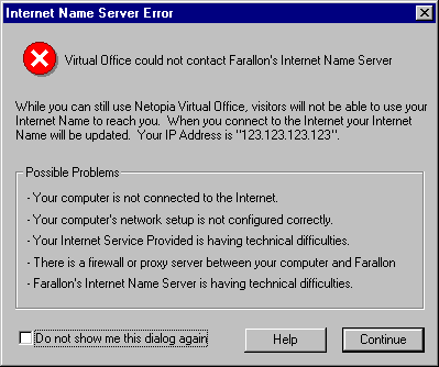 Internet Name Error